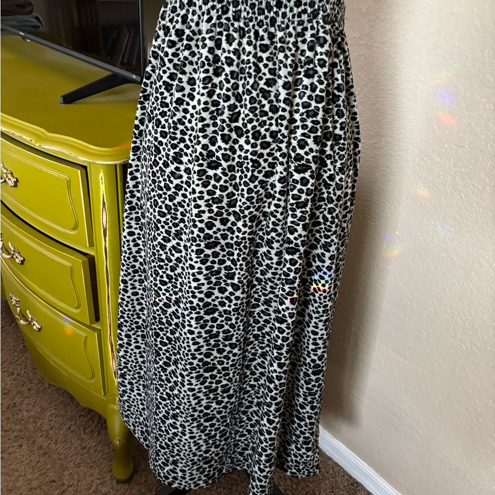 Vintage Velvety Leopard Print Women's Skirt 8
